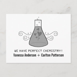 Grey Sweet Chemistry Save the Date Briefkaart
