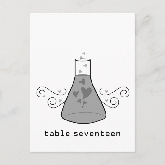 Grey Sweet Chimie Numéro de tableau Carte postale (Devant)