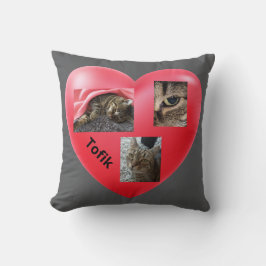 Grey Tabby Cat - In het hart van herinneringen Kussen