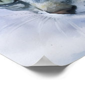 Grey Tabby Kitten Waterverf Style Art Poster (Hoek)