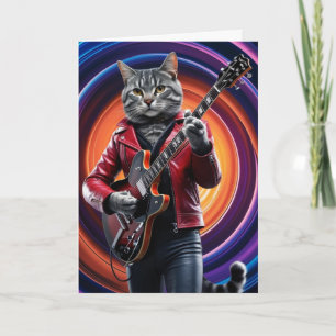 Grey Tabby Rocker Kaart