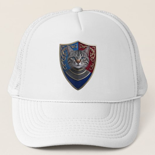 Grey Tabby Shield Baseball Pet (Voorkant)