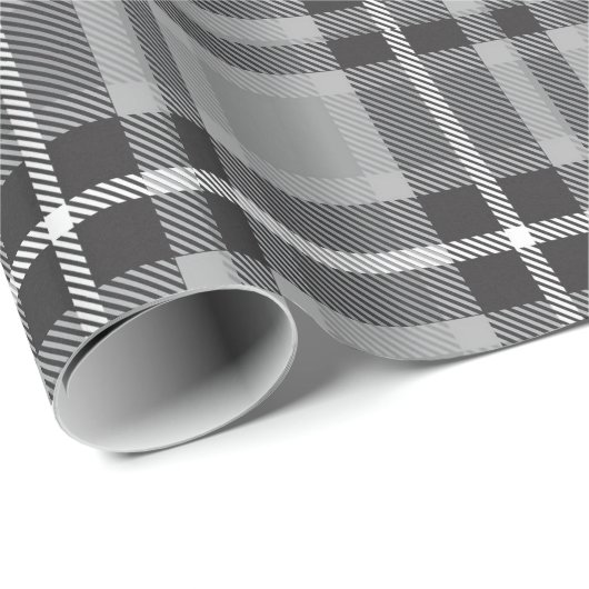 Grey Tartan Cadeaupapier (Rol Hoek)