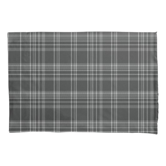 Grey Tartan Scottish Pattern Kussensloop (Voorkant-Links)