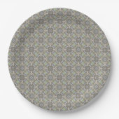 Grey, Taupe, Green Diamond Tiled Pattern Papieren Bordje (Voorkant)