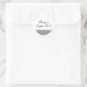 Grey Teacup Envelope Seal & Sticker (Tas)