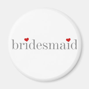 Grey Text Bridesmaid Magneet