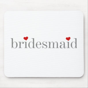 Grey Text Bridesmaid Muismat