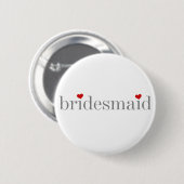 Grey Text Bridesmaid Ronde Button 5,7 Cm (Voorkant /achterkant)