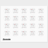 Grey Text Moeder of Groom Ronde Sticker (Vel)