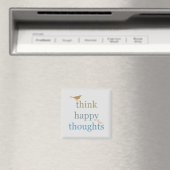 Grey Think Happy Thoughts Vogels Magneet (Insitu (Vaatwasser))