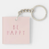 Grey Think Happy Thoughts Vogels Sleutelhanger (Achterkant)
