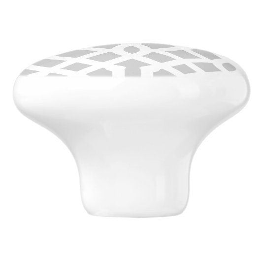 Grey Trellis Keramische Knop (Zijkant)