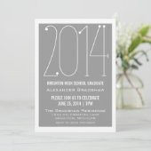 Grey Trendy 2014 Graduation Invitation (Debout devant)