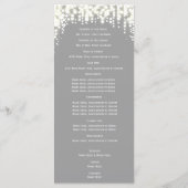 Grey Twinkle Lights Wedding Program Programma (Achterkant)