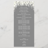 Grey Twinkle Lights Wedding Program Programma (Achterkant)
