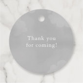 Grey Twinkle Little Star Baby shower Verjaardag Bedankjes Labels (Achterkant)