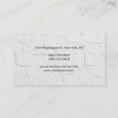 Grey Wall Brick Pattern Manager Visitekaartje (Achterkant)