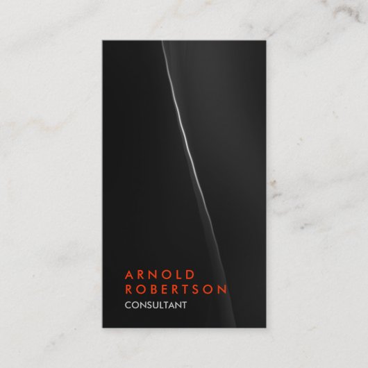 Grey Wave Orange Carte de visite consultant tendan (Devant)