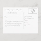 Grey Wedding RSVP briefkaarten "Met Liefde" (Achterkant)