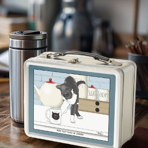 Grey White Cat Funny Tea Mok Keuken
