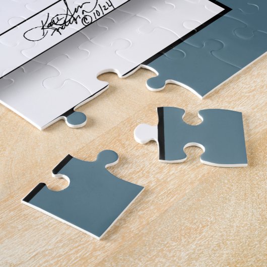 Grey White Cat Funny Tea Mok Keuken Legpuzzel (Zijkant)