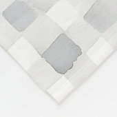 Grey White Plaid Stripes Fleece Deken (Hoek)