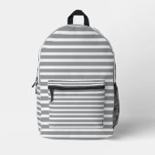 Grey & White Striped Backpack 💥 Cool & Modern Bedrukte Rugzak (Voorkant)