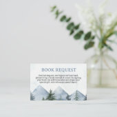 Grey Wilderness Baby Shower Book Request Insert Klantenkaartje (Staand voorkant)