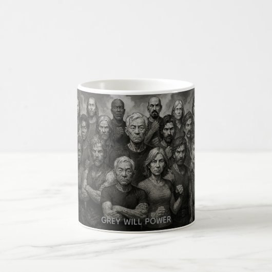 Grey Will Power Coffee Mug (Centre)