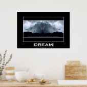 Grey Wolf DREAM Motivational Art Poster (Cuisine)