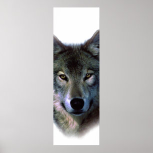 Grey Wolf Eyes Motivatie Poster van deur