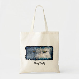 Grey Wolf Eyes Wildlife Canvas tas