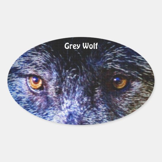 GREY WOLF EYES Wildlife Supporter Stickers (Voorkant)