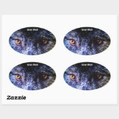 GREY WOLF EYES Wildlife Supporter Stickers (Vel)
