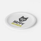 Grey Wolf, Happy Halloween Papieren Bordje (Gekanteld)