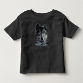 Grey Wolf Kids T-Shirt - Glow in the dark print (Voorkant)