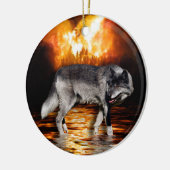 Grey Wolf Ornament (Links)