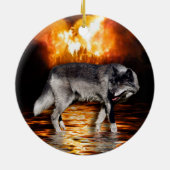 Grey Wolf Ornament (Achterkant)
