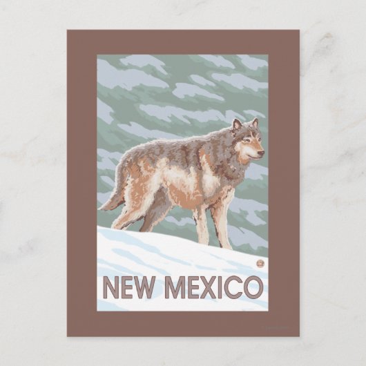 Grey Wolf StandingNew Mexico Briefkaart (Voorkant)