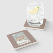 Grey Wolf StandingNew Mexico Stenen Onderzetter (Zijkant)