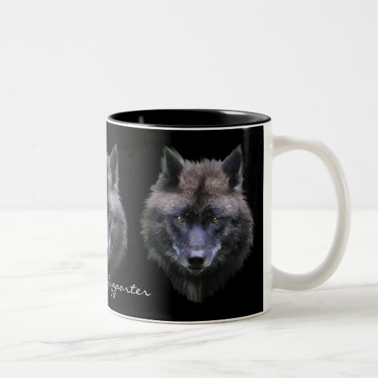 GREY WOLF SUPPORTER Wildlife Gift Mok (Rechts)