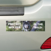 GREY WOLF Wildlife Conservation Bumpersticker (Op auto)