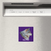 GREY WOLF Wildlife Magnet Collectie Magneet (Insitu (Vaatwasser))