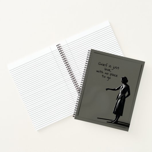 Grey Women Loss Grief Journal Pen Ink Notitieboek (Binnen)
