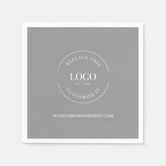 Grey Your Logo Here Bedrijfswebsite Custom Servet (Voorkant)