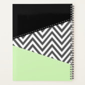 Grey Zigzag, Grey Chevron, Mint, Votre Nom (Dos)