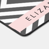 Grey Zigzag, Grey Chevron, Mint, Votre Nom (Coin)