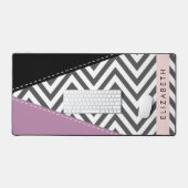 Grey Zigzag, Grey Chevron, Purple, Votre Nom (Clavier et souris)