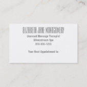 GreyChevron Carte de visite de rendez-vous moderne (Dos)